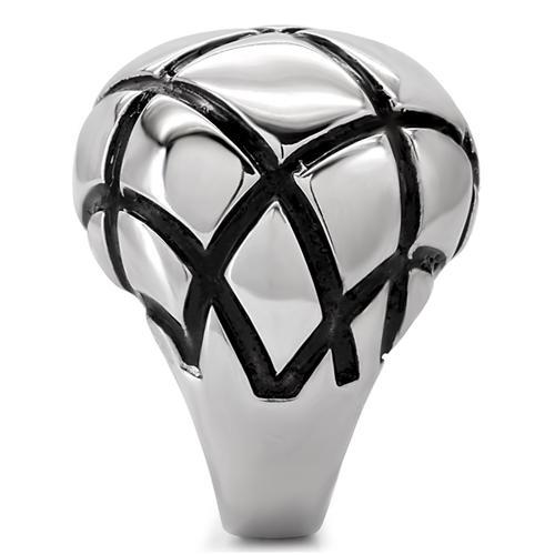 TK139 - High polished (no plating) Stainless Steel Ring with No Stone-4