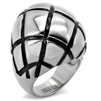 TK139 - High polished (no plating) Stainless Steel Ring with No Stone-0