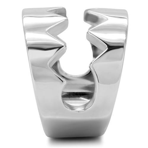 TK143 - High polished (no plating) Stainless Steel Ring with No Stone-4