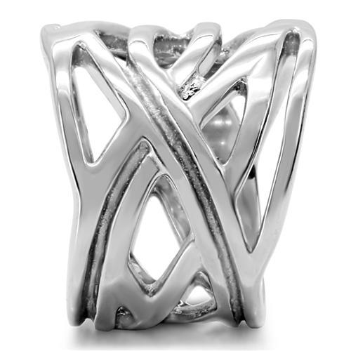 TK144 - High polished (no plating) Stainless Steel Ring with No Stone-4