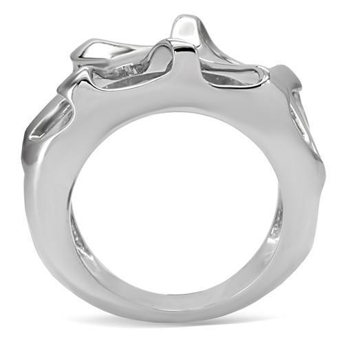 TK146 - High polished (no plating) Stainless Steel Ring with No Stone-3