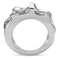 TK146 - High polished (no plating) Stainless Steel Ring with No Stone-3