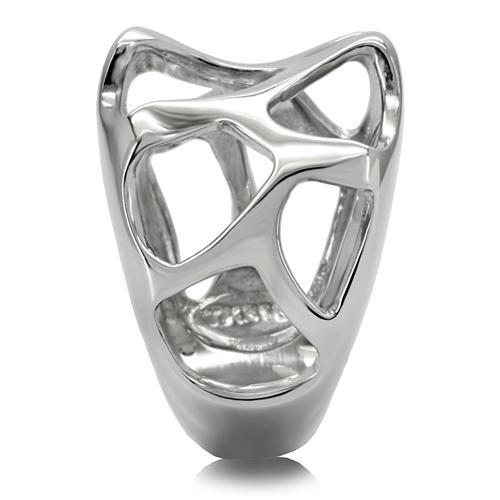 TK146 - High polished (no plating) Stainless Steel Ring with No Stone-4