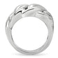TK147 - High polished (no plating) Stainless Steel Ring with No Stone-3