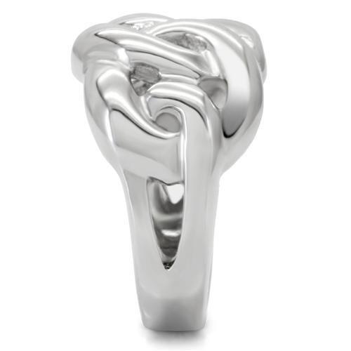 TK147 - High polished (no plating) Stainless Steel Ring with No Stone-4