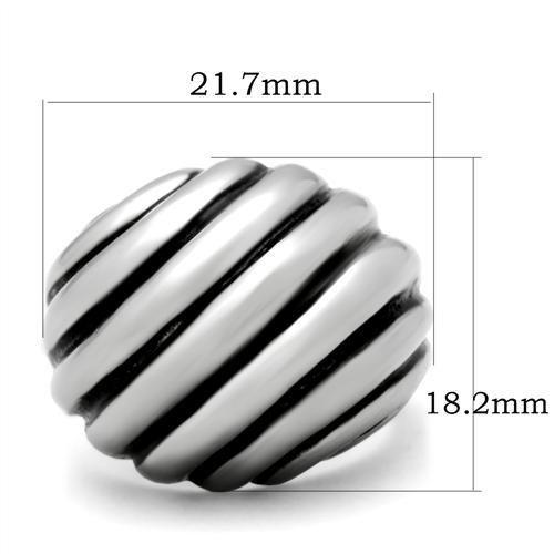 TK148 - High polished (no plating) Stainless Steel Ring with No Stone-1