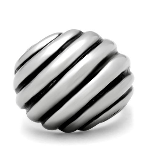 TK148 - High polished (no plating) Stainless Steel Ring with No Stone-2
