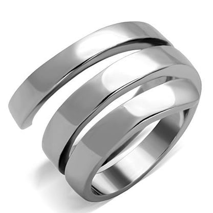 TK1519 - High polished (no plating) Stainless Steel Ring with No Stone-0