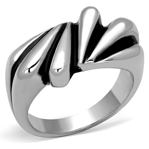 TK1520 - High polished (no plating) Stainless Steel Ring with No Stone-0
