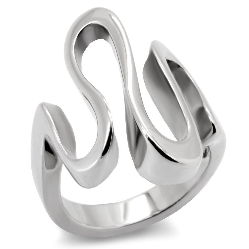 TK152 - High polished (no plating) Stainless Steel Ring with No Stone-0