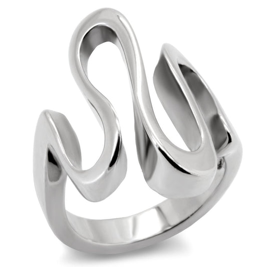 TK152 - High polished (no plating) Stainless Steel Ring with No Stone-0