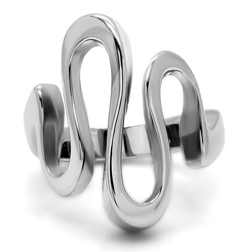 TK152 - High polished (no plating) Stainless Steel Ring with No Stone-2