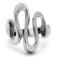 TK152 - High polished (no plating) Stainless Steel Ring with No Stone-2