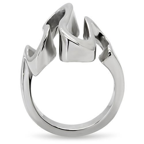 TK152 - High polished (no plating) Stainless Steel Ring with No Stone-3