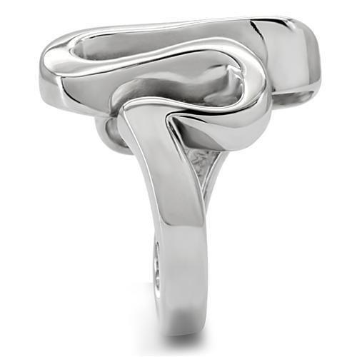 TK152 - High polished (no plating) Stainless Steel Ring with No Stone-4