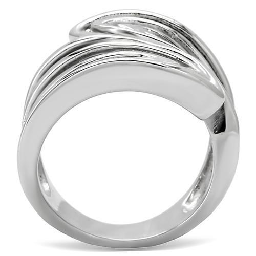 TK153 - High polished (no plating) Stainless Steel Ring with No Stone-3