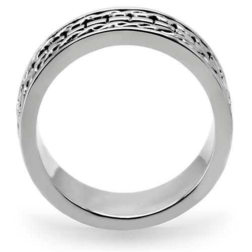TK158 - High polished (no plating) Stainless Steel Ring with No Stone-3