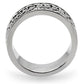 TK158 - High polished (no plating) Stainless Steel Ring with No Stone-3