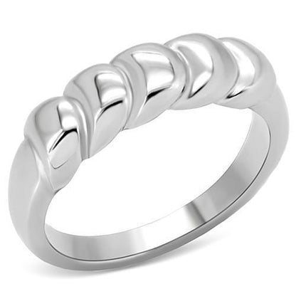 TK159 - High polished (no plating) Stainless Steel Ring with No Stone-0