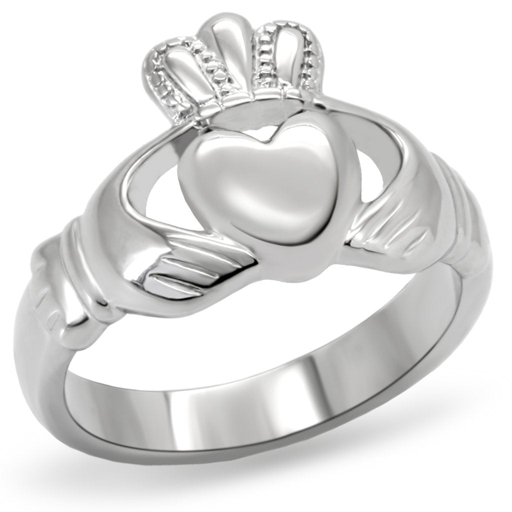 TK160 - High polished (no plating) Stainless Steel Ring with No Stone-0