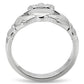 TK160 - High polished (no plating) Stainless Steel Ring with No Stone-3