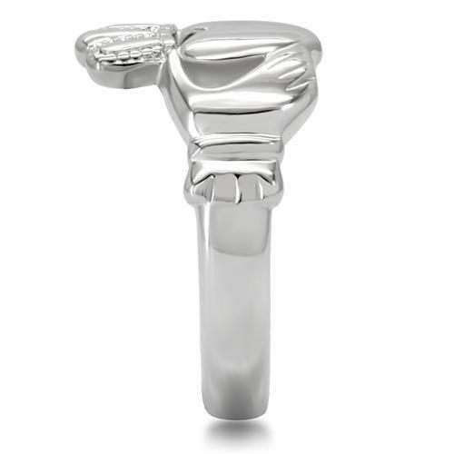 TK160 - High polished (no plating) Stainless Steel Ring with No Stone-4