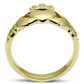 TK160G - IP Gold(Ion Plating) Stainless Steel Ring with No Stone-2