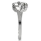 TK161 - High polished (no plating) Stainless Steel Ring with Top Grade Crystal  in Clear-4