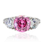TK164 - High polished (no plating) Stainless Steel Ring with AAA Grade CZ  in Rose-2
