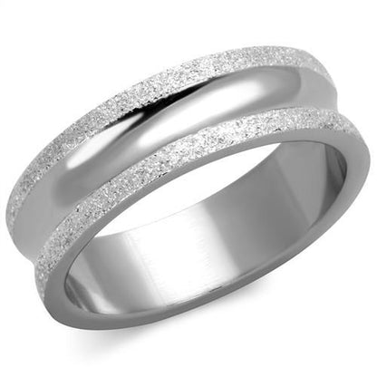 TK1666 - High polished (no plating) Stainless Steel Ring with No Stone-0