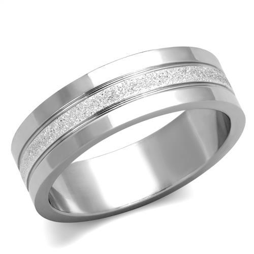 TK1668 - High polished (no plating) Stainless Steel Ring with No Stone-0