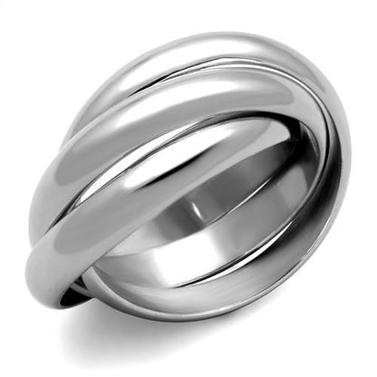 TK1669 - High polished (no plating) Stainless Steel Ring with No Stone-0