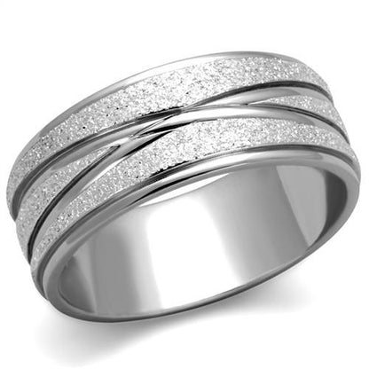 TK1671 - High polished (no plating) Stainless Steel Ring with No Stone-0
