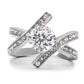 TK169 - High polished (no plating) Stainless Steel Ring with AAA Grade CZ  in Clear-2