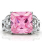 TK175 - High polished (no plating) Stainless Steel Ring with AAA Grade CZ  in Rose-2