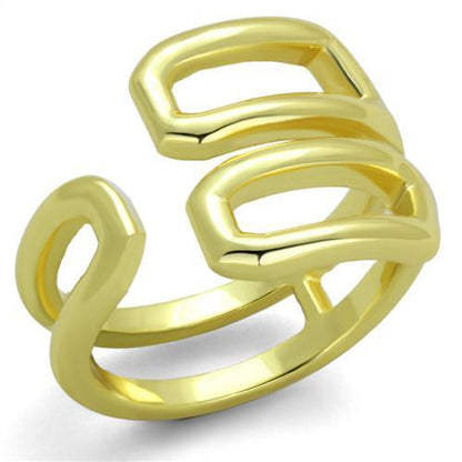 TK1884 - IP Gold(Ion Plating) Stainless Steel Ring with No Stone-0
