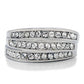 TK188 - High polished (no plating) Stainless Steel Ring with Top Grade Crystal  in Clear-2