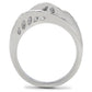 TK188 - High polished (no plating) Stainless Steel Ring with Top Grade Crystal  in Clear-3