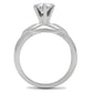 TK191 - High polished (no plating) Stainless Steel Ring with AAA Grade CZ  in Clear-4