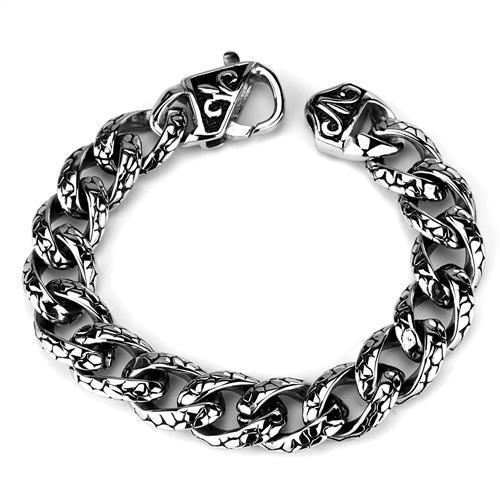 TK1977 - High polished (no plating) Stainless Steel Bracelet with No Stone-0