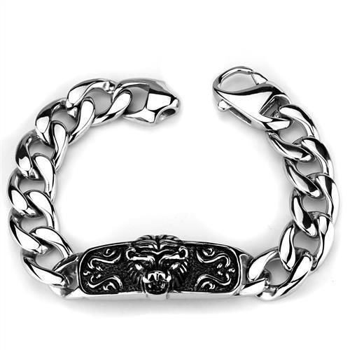 TK1978 - High polished (no plating) Stainless Steel Bracelet with No Stone-0