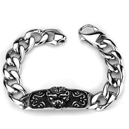 TK1978 - High polished (no plating) Stainless Steel Bracelet with No Stone-0