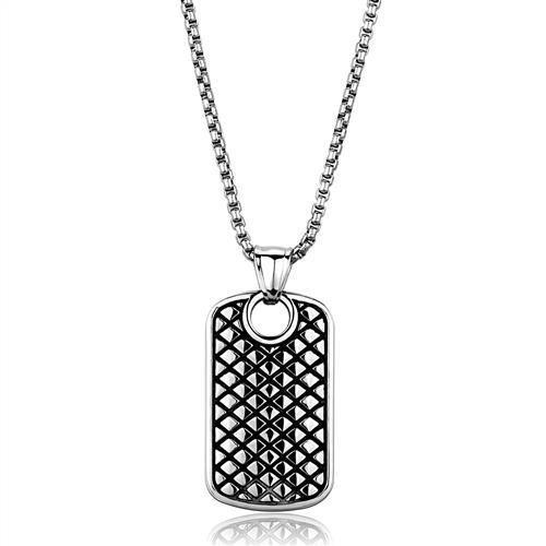 TK1983 - High polished (no plating) Stainless Steel Necklace with No Stone-0