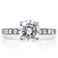 TK198 - High polished (no plating) Stainless Steel Ring with AAA Grade CZ  in Clear-2