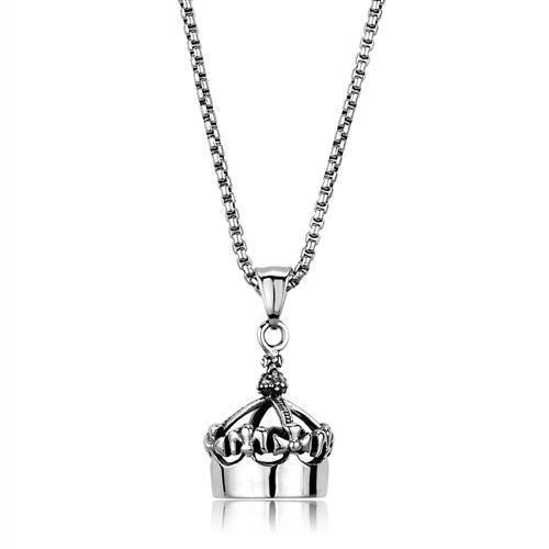 TK1991 - High polished (no plating) Stainless Steel Necklace with No Stone-0