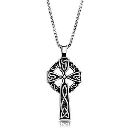 TK1994 - High polished (no plating) Stainless Steel Necklace with No Stone-0