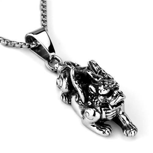 TK1998 - High polished (no plating) Stainless Steel Necklace with No Stone-0