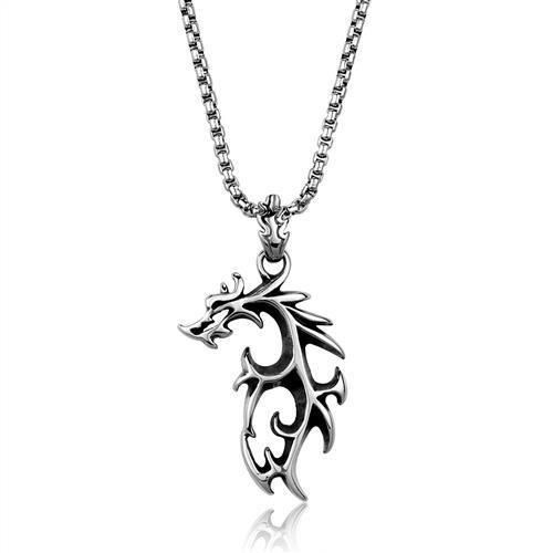 TK2000 - High polished (no plating) Stainless Steel Necklace with No Stone-0