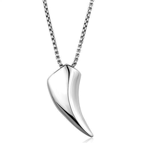 TK2006 - High polished (no plating) Stainless Steel Necklace with No Stone-0