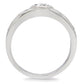 TK200 - High polished (no plating) Stainless Steel Ring with AAA Grade CZ  in Clear-3